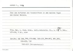 Karteikarte zur Materialübersicht zur Publikation von Felix Karrer (1862) in Sitzungsberichte der Mathematisch-Naturwissenschaftliche Classe der Kaiserlichen Akademie der Wissenschaften, Band 44, 1. Abtheilung, Heft 6-10, Seite 427-458 (https://www.biodiv
